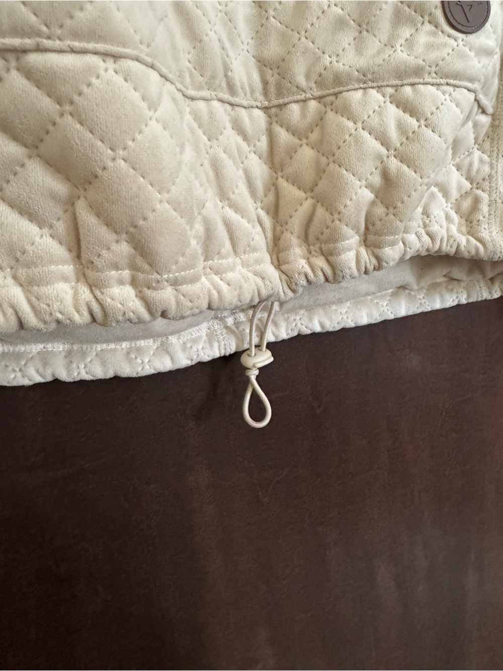 LIV Active Quilted Pullover Sweater in Cream - Picture 3 of 6